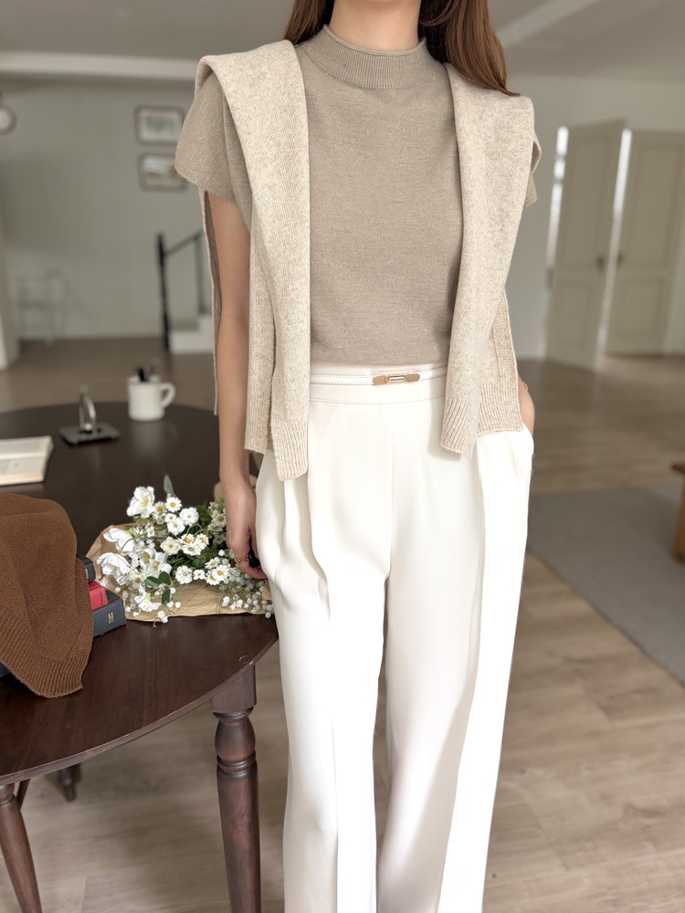 Daily Angora Knitted Top (Mocha)