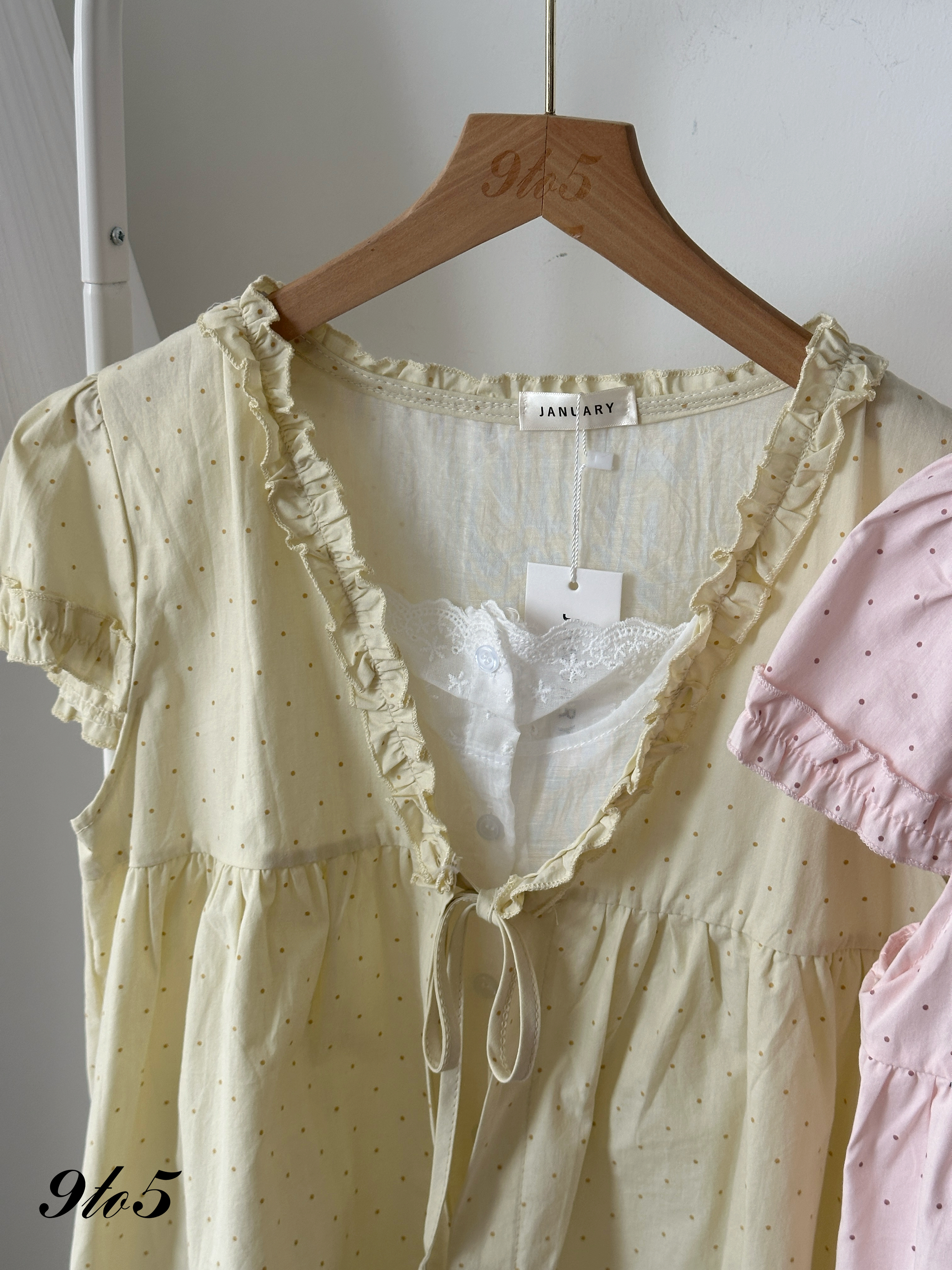 T4258 Fake Two-Piece Ruffle Top - 4 Colors 