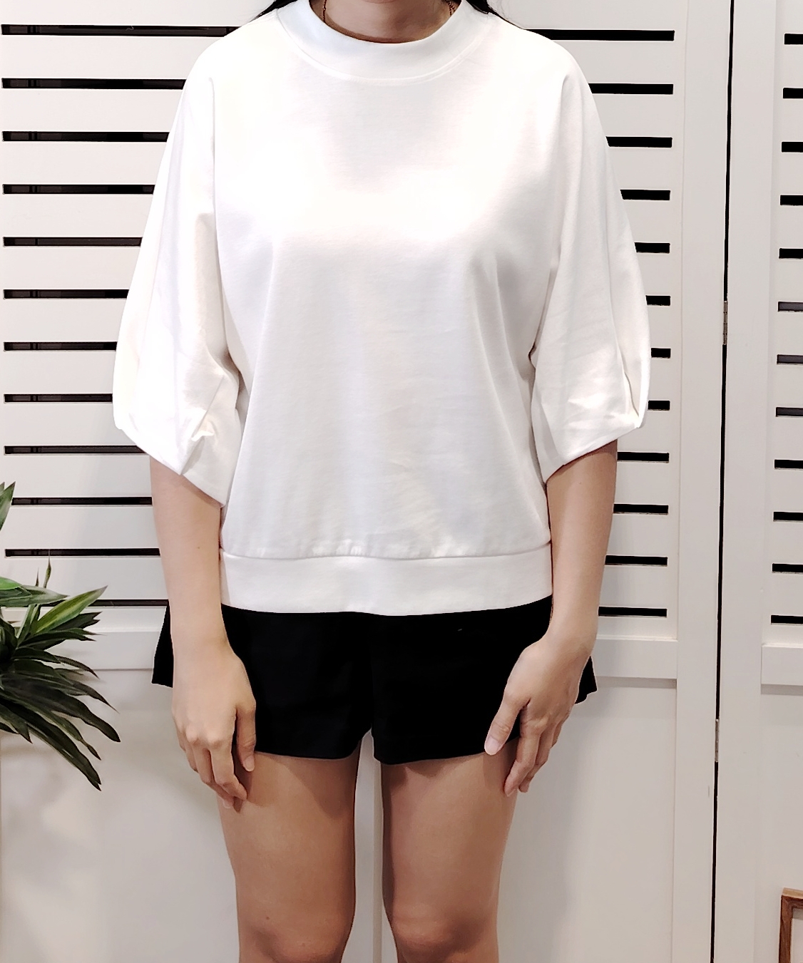 M2909 Solid Batwing Over Size Tee