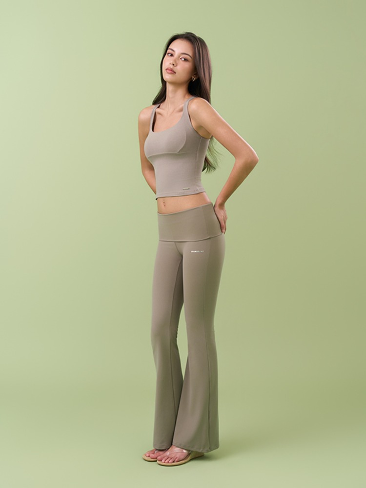 預購_Compression Folding Straight Fit Leggingsby Grandeline