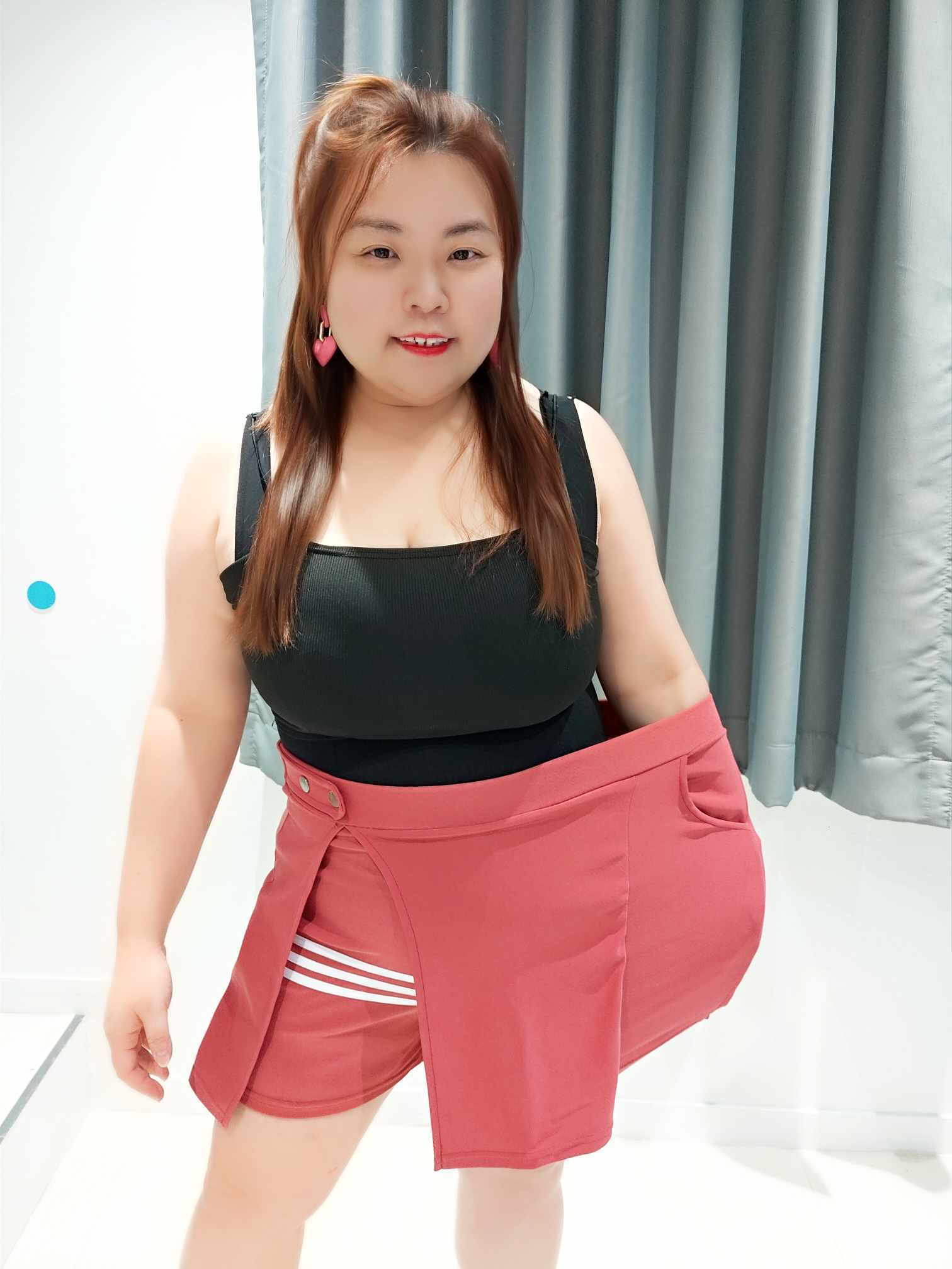 ENB04 PP05 边三白线前裙后裤裤裙