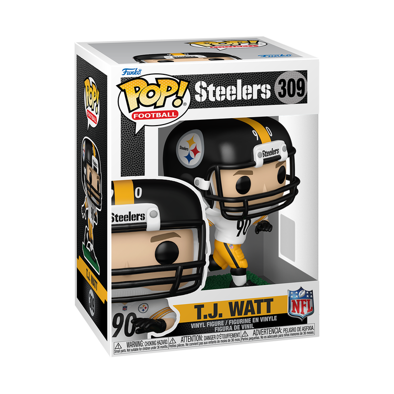📦訂購 美國代購 Funko POP! NFL T.J. Watt (White & Yellow Uniform) Figure 匹茲堡鋼人 模型
