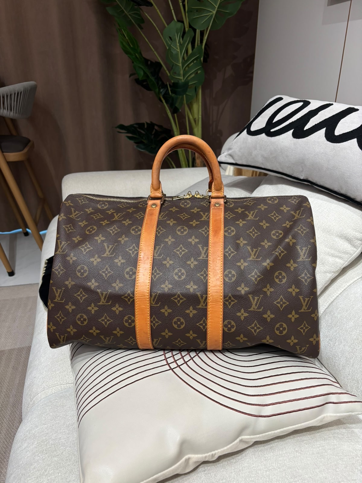LV Keepall 45 Monogram 100%Authentic,85%new  