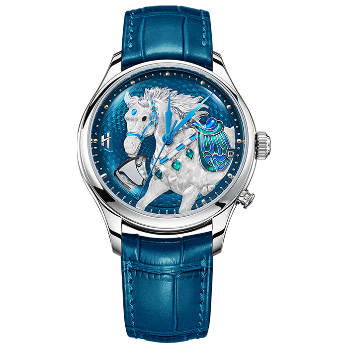 Lucky Harvey 馬年微雕琺瑯自鳴動偶錶 - ZLS502-1 SL