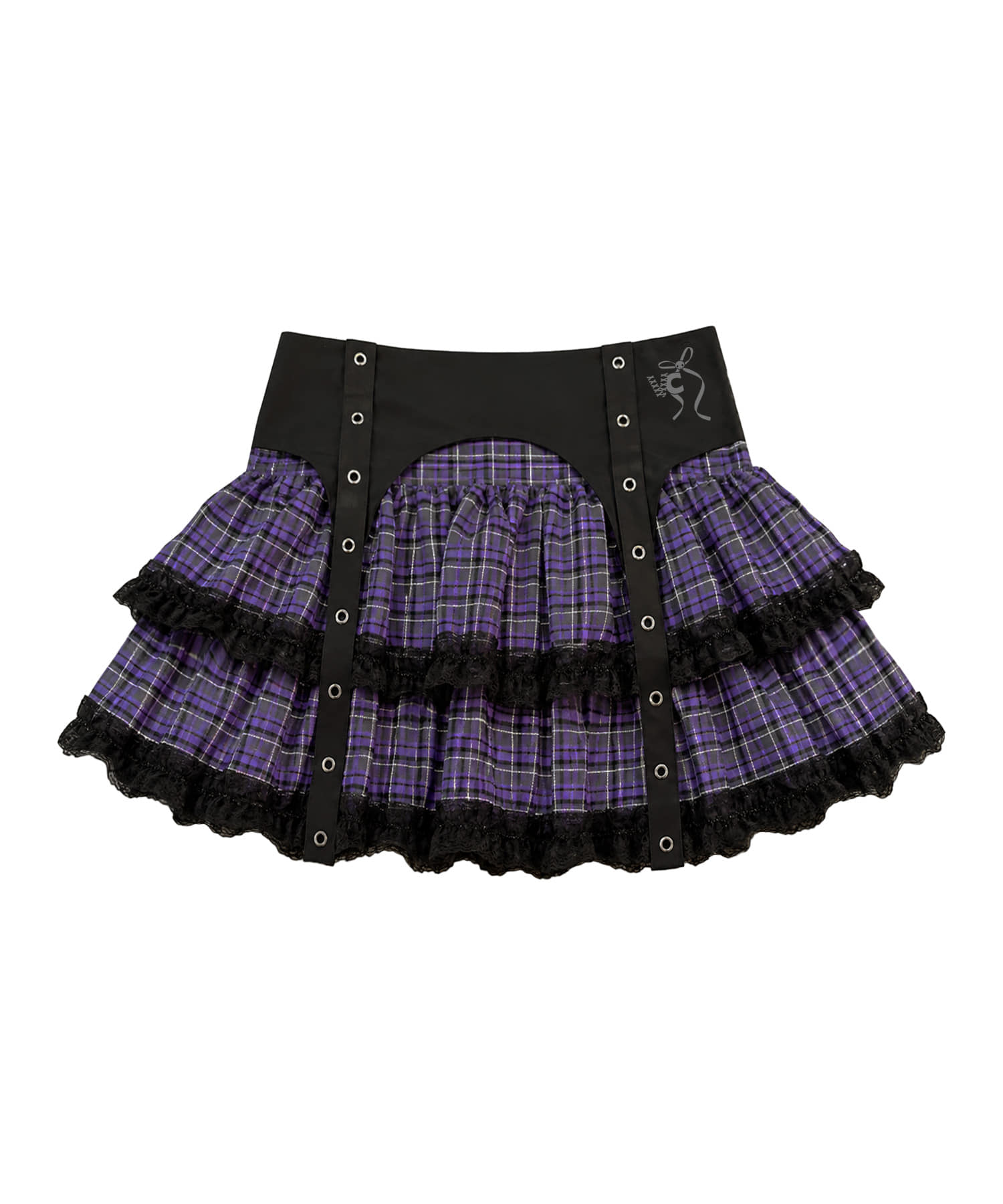Venhit x Kuromi Shirred Frill Skirt