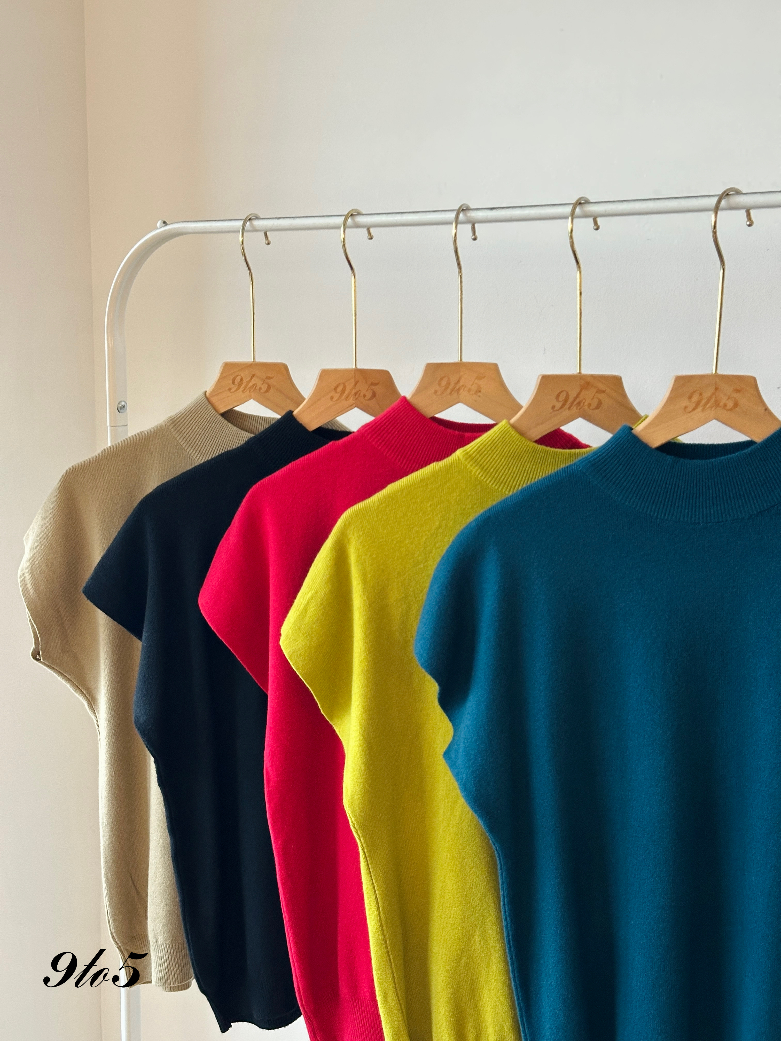 T3928 Cape Sleeve Knit Top - 5 Colors