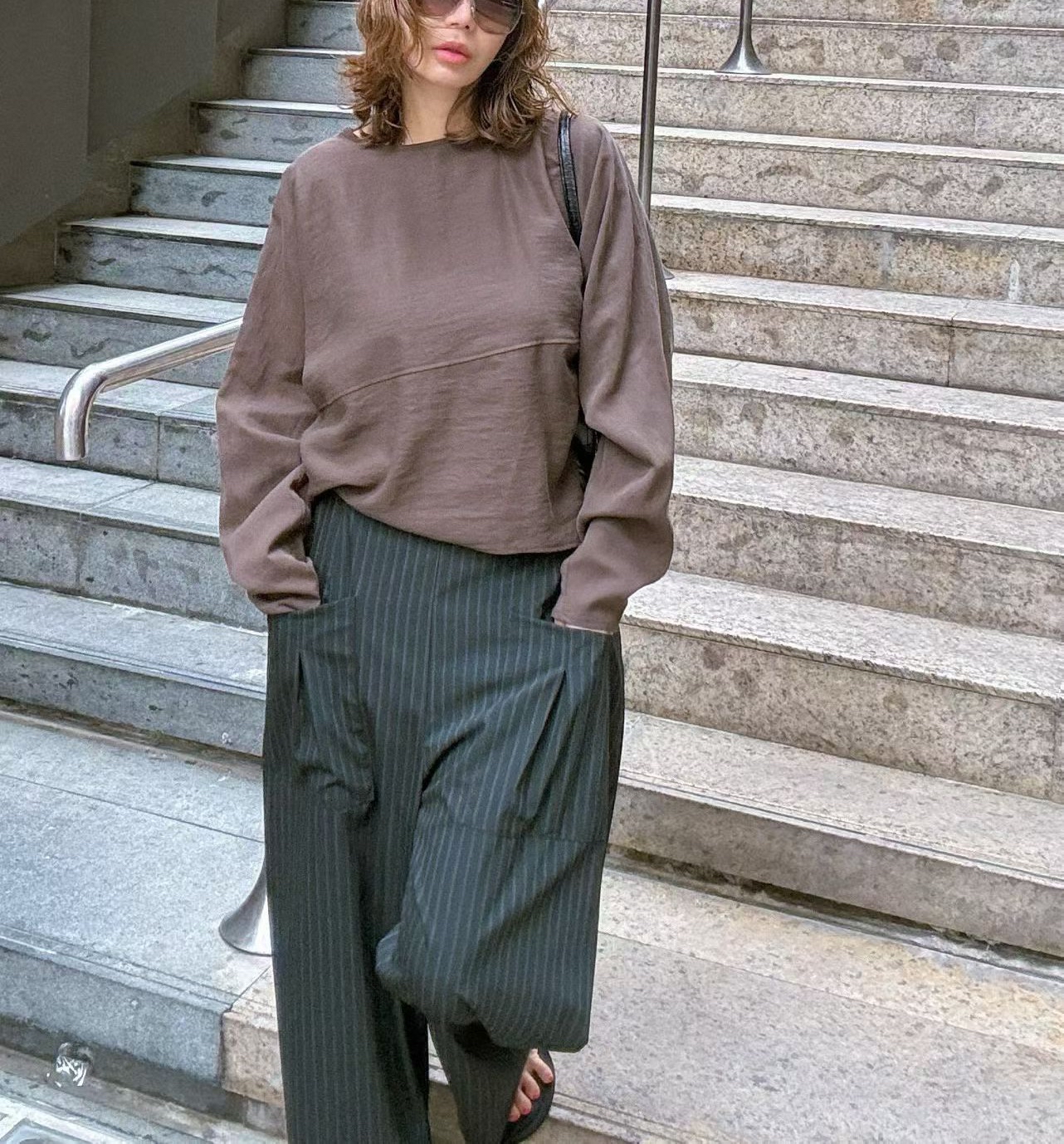Paris match Pocket 條子褲
