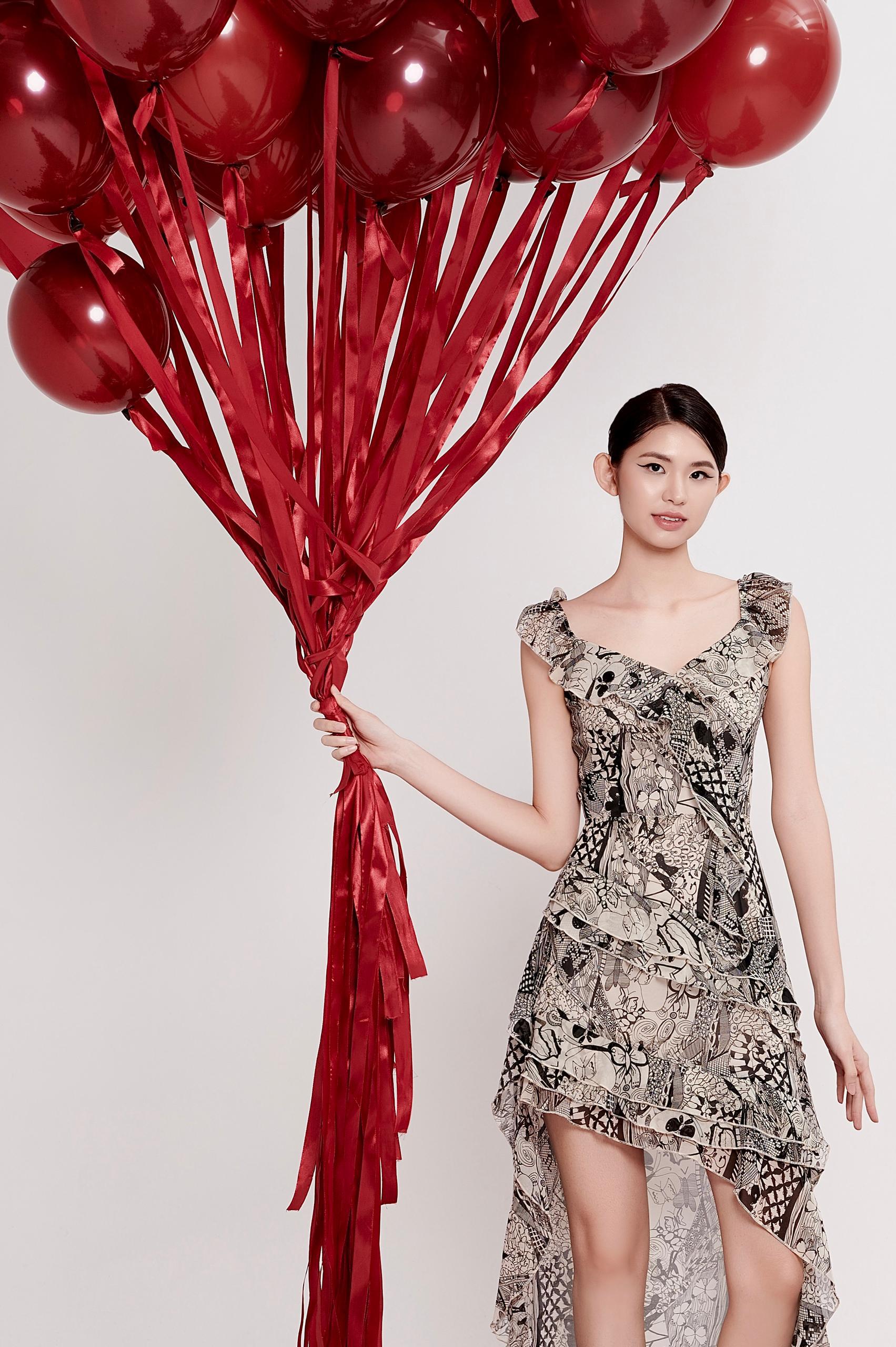 前短后长雪纺连身裙 2122