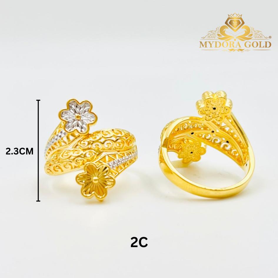 MYDORA Cincin Duo Blossom Jawa Spiral (5G) | EMAS 916/22K