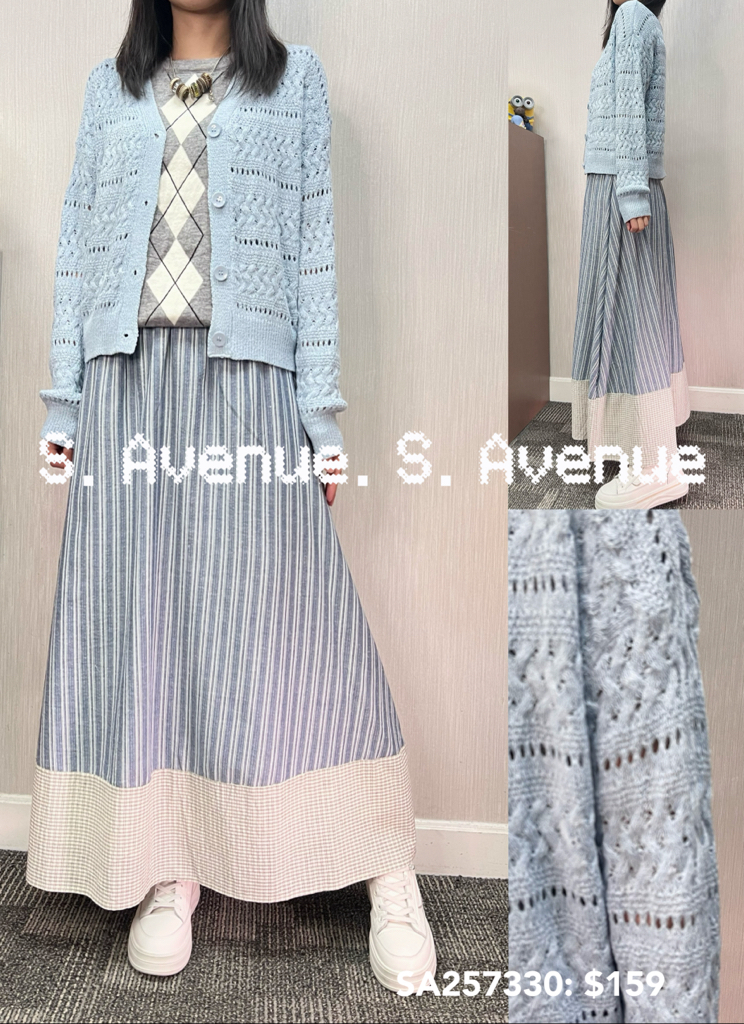 SA257330: 長袖織花有鈕外套