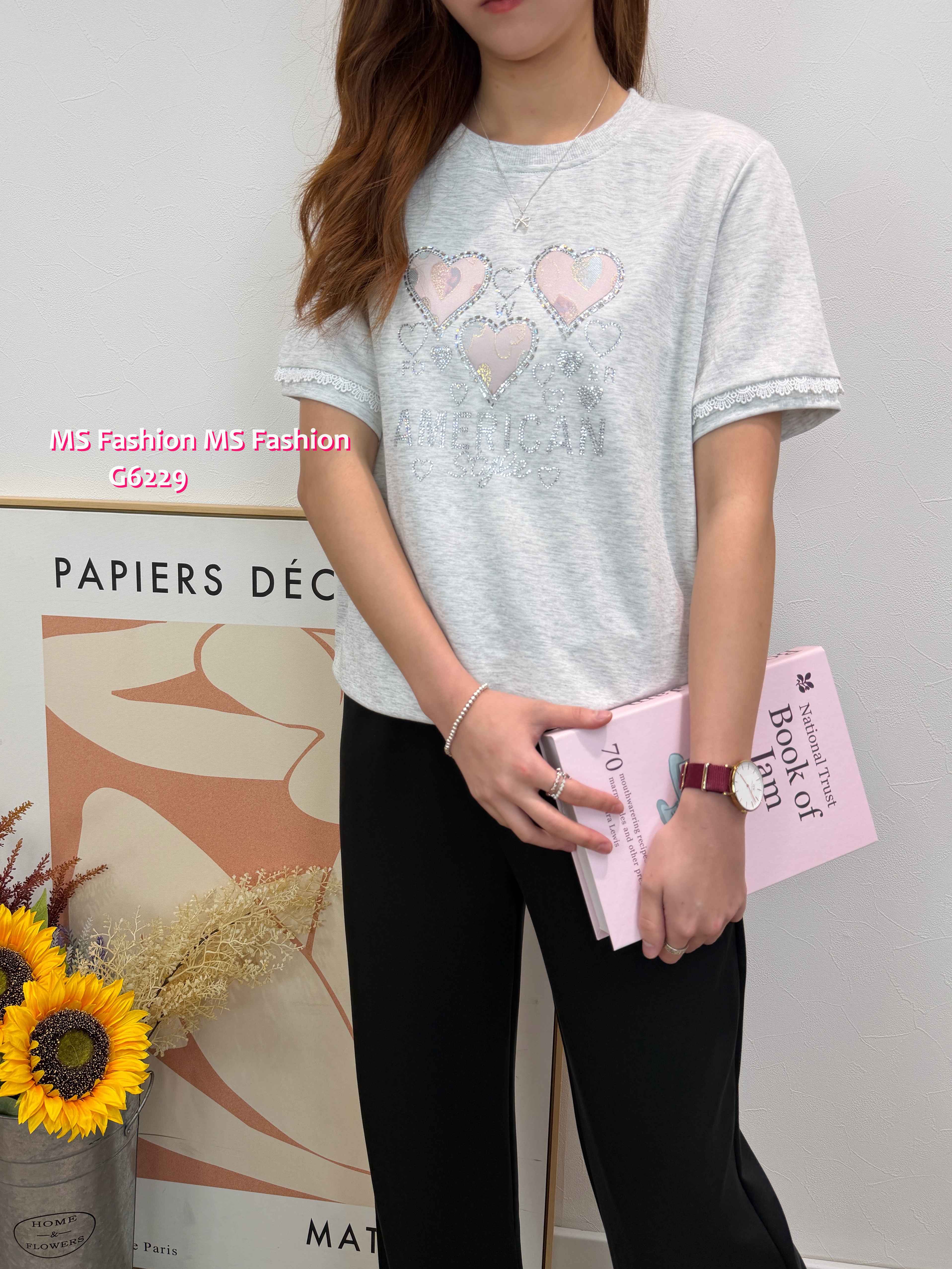 G6229 韓國🇰🇷閃石心心top