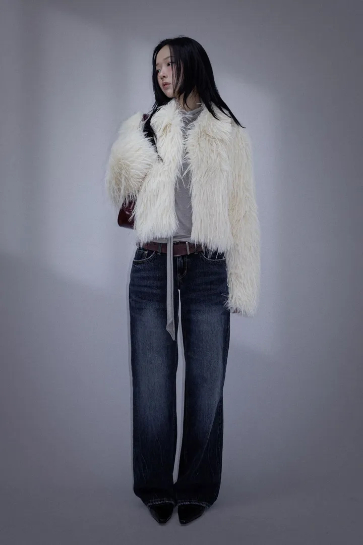 Low-Rise Washed Denim