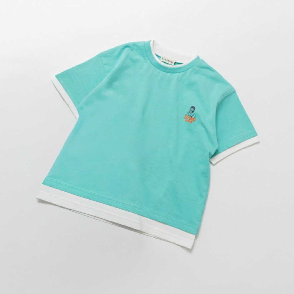 🆕【⭐訂購⭐】🌀 🇯🇵 日本直送🇯🇵 假2件層疊 刺繡 短袖TEE［2款選］🌀[ELCA-0235][260526]