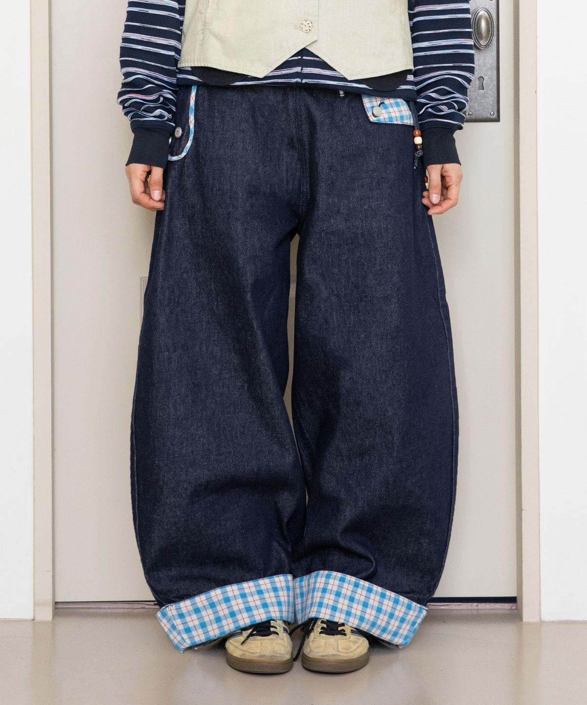  🇰🇷訂購｜RuNaKi'Hu' 26SS｜WXP085 Shiawase Check Color Contrast Balloon Pants 3色 