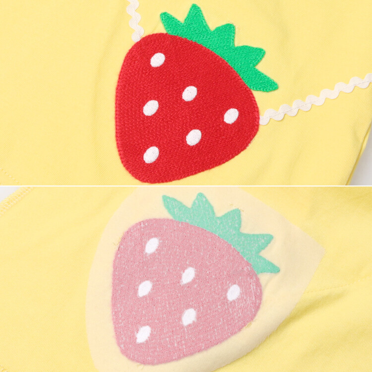 🆕【⭐訂購⭐】🇯🇵日本直送 草莓🍓手袋 貼花刺繡長袖Tee［2款選］🌀 [ELAA-0288][260228]