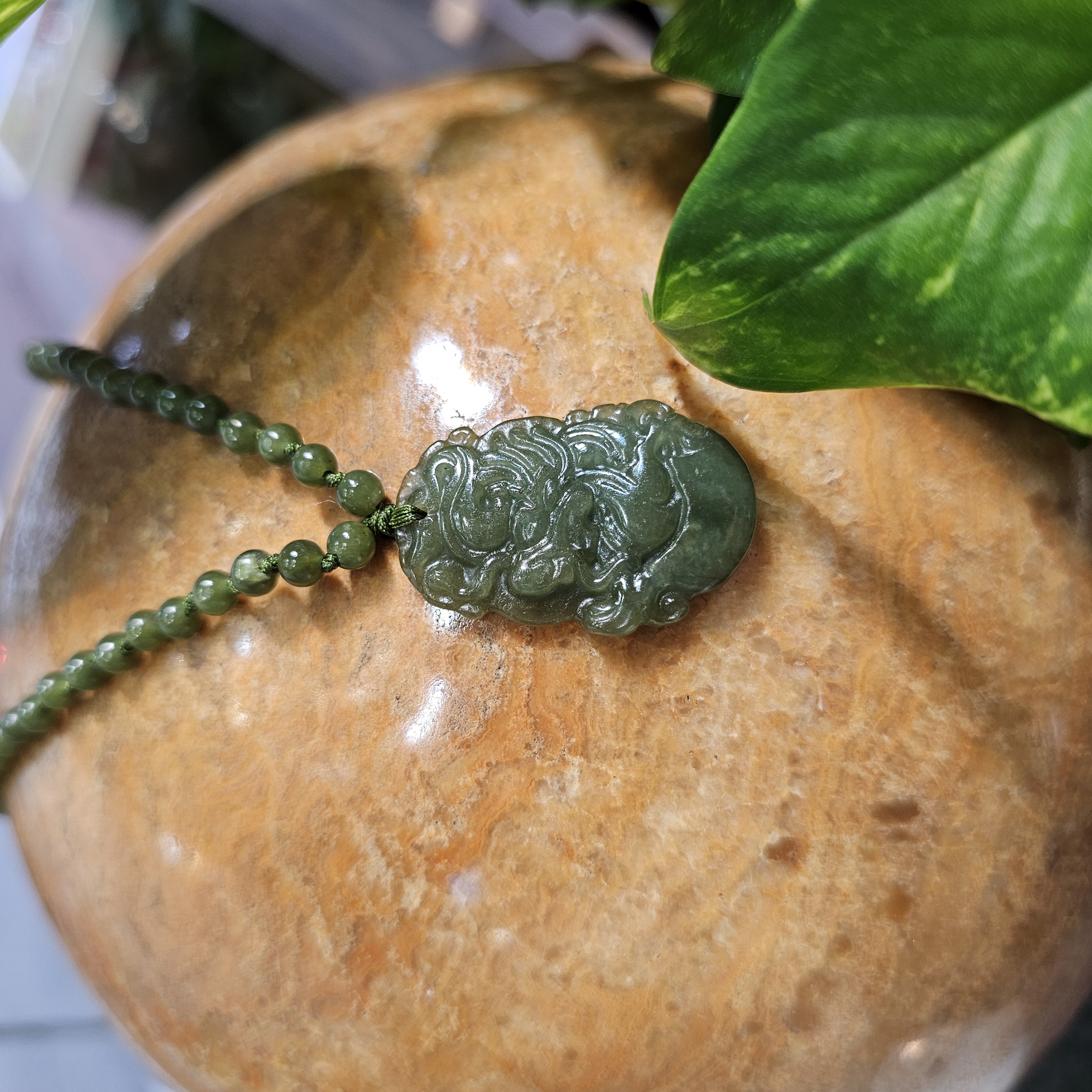 緬甸玉龍加拿大玉織繩頸鏈