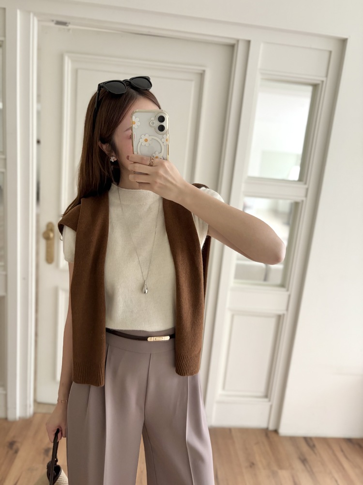 Daily Angora Knitted Top (Ivory)