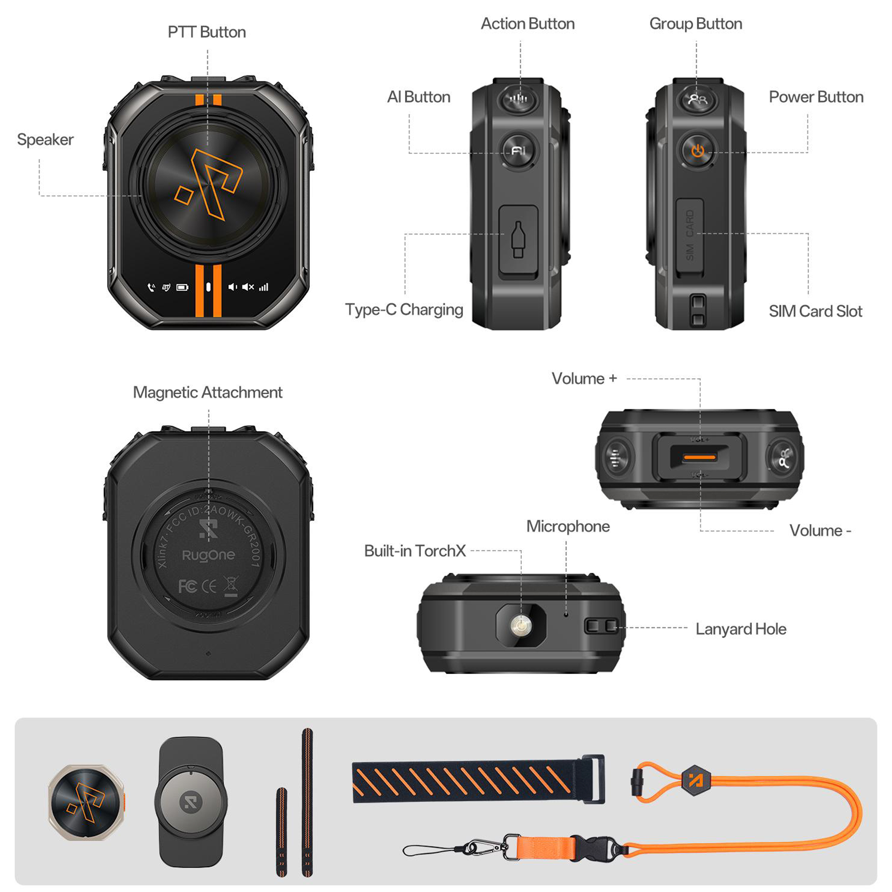 RugOne Xlink 7 AI 運動對講機 Sports Walkie Talkie
