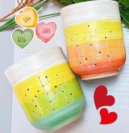 【日本製】瀬戸燒手繪日落仙人掌陶瓷茶杯 (200ml)