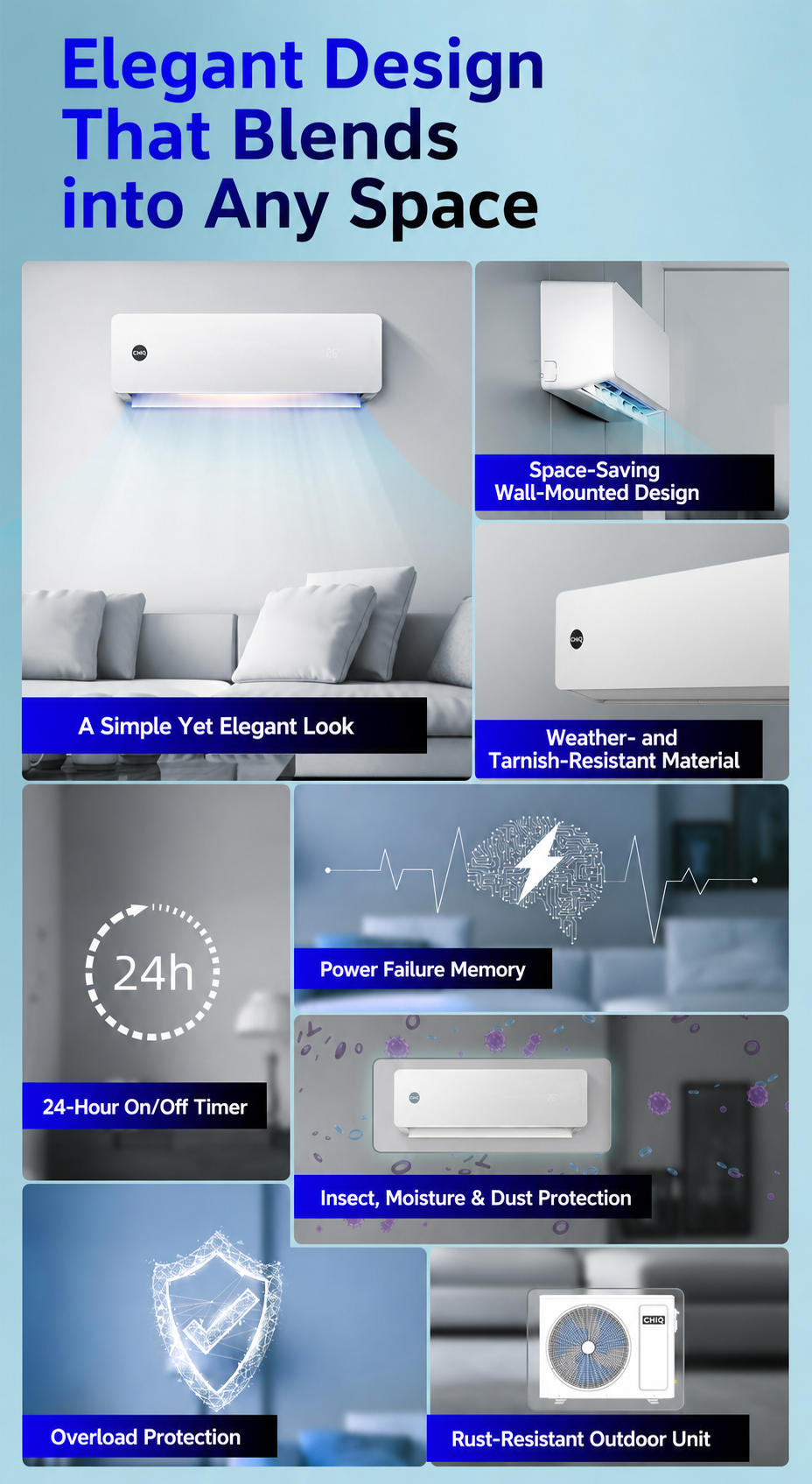 CHiQ 1.0HP R32 Non-Inverter Air Conditioner (CSC-09DDAPRO)