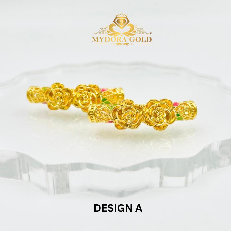 MYDORA Tube Bamboo Kerawang Enamel 3D (5G) l EMAS 916/22K