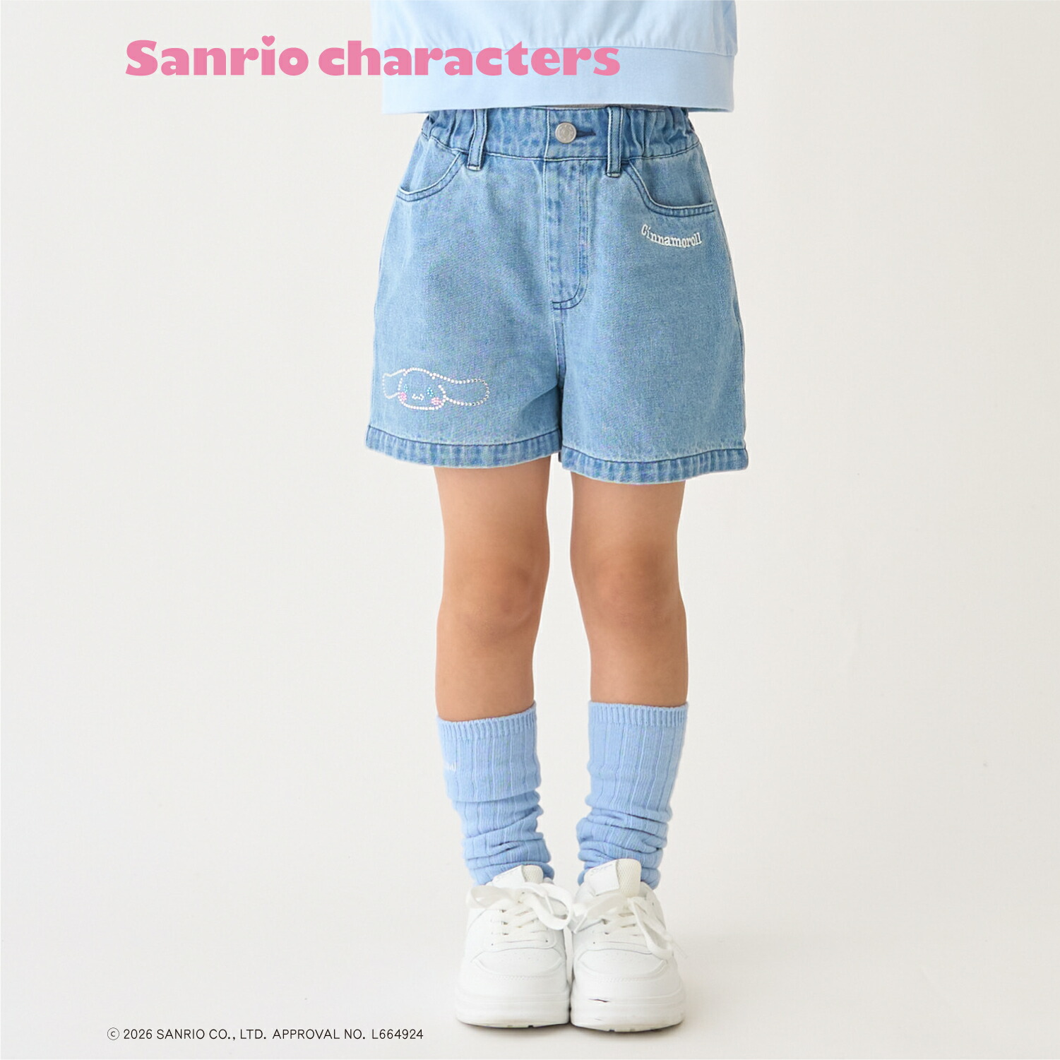🆕【⭐訂購⭐】🌀🇯🇵 日本直送 #Sanrio 水鑽 刺繡 牛仔短褲  [3款選] 🌀 [ELFA-0122][260714]