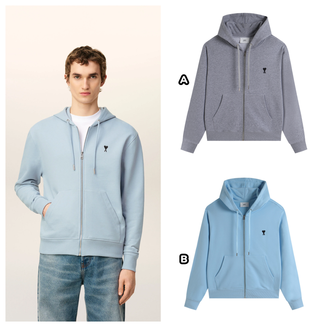 Ami De Coeur 黑色小標拉鍊連帽外套