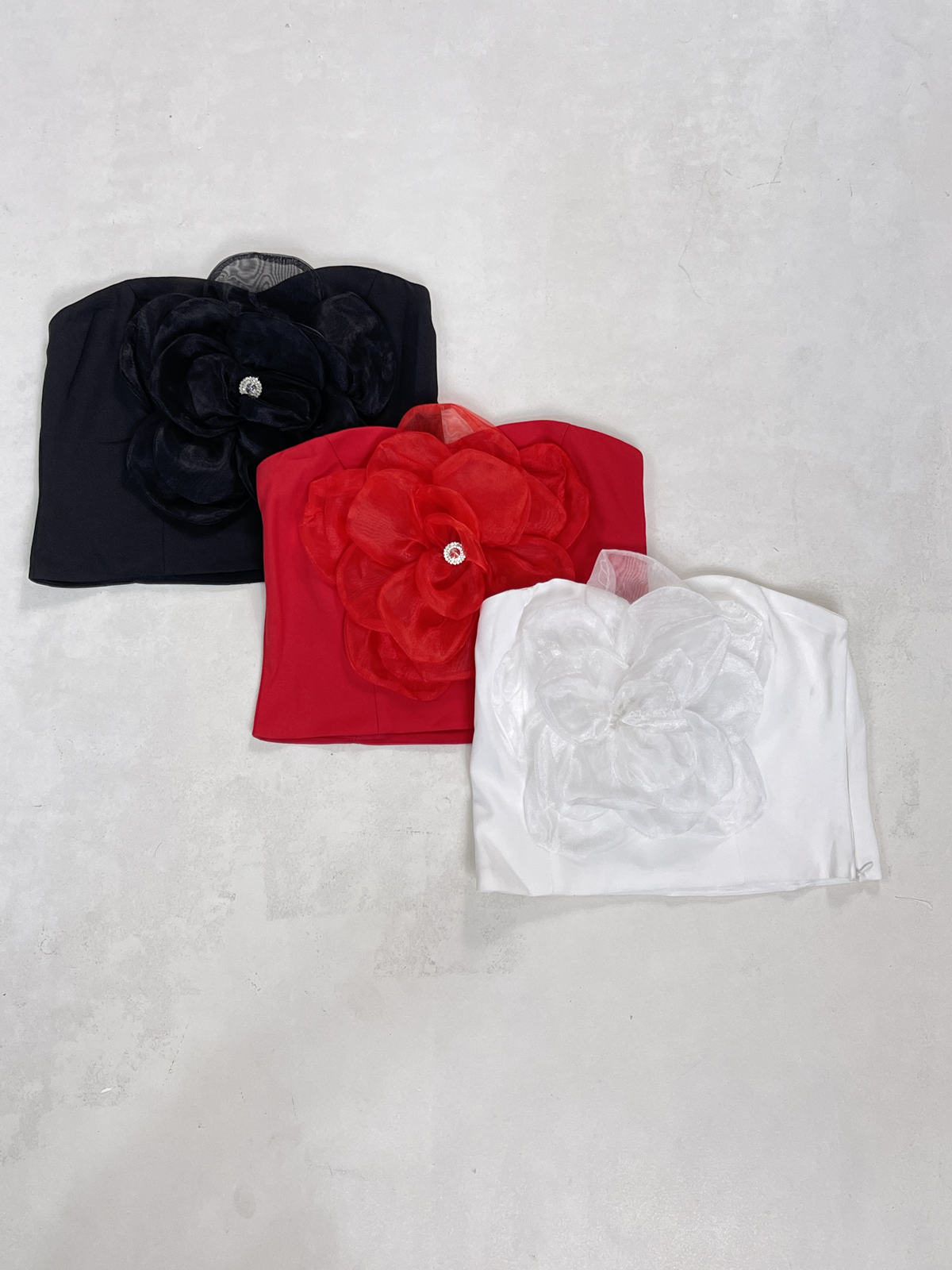 Midnight Bloom Strapless Luxe Top M135