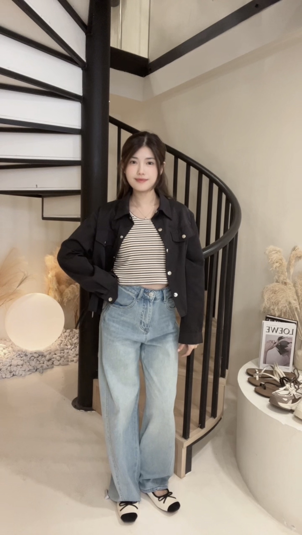 2977抽绳外套+线条背心