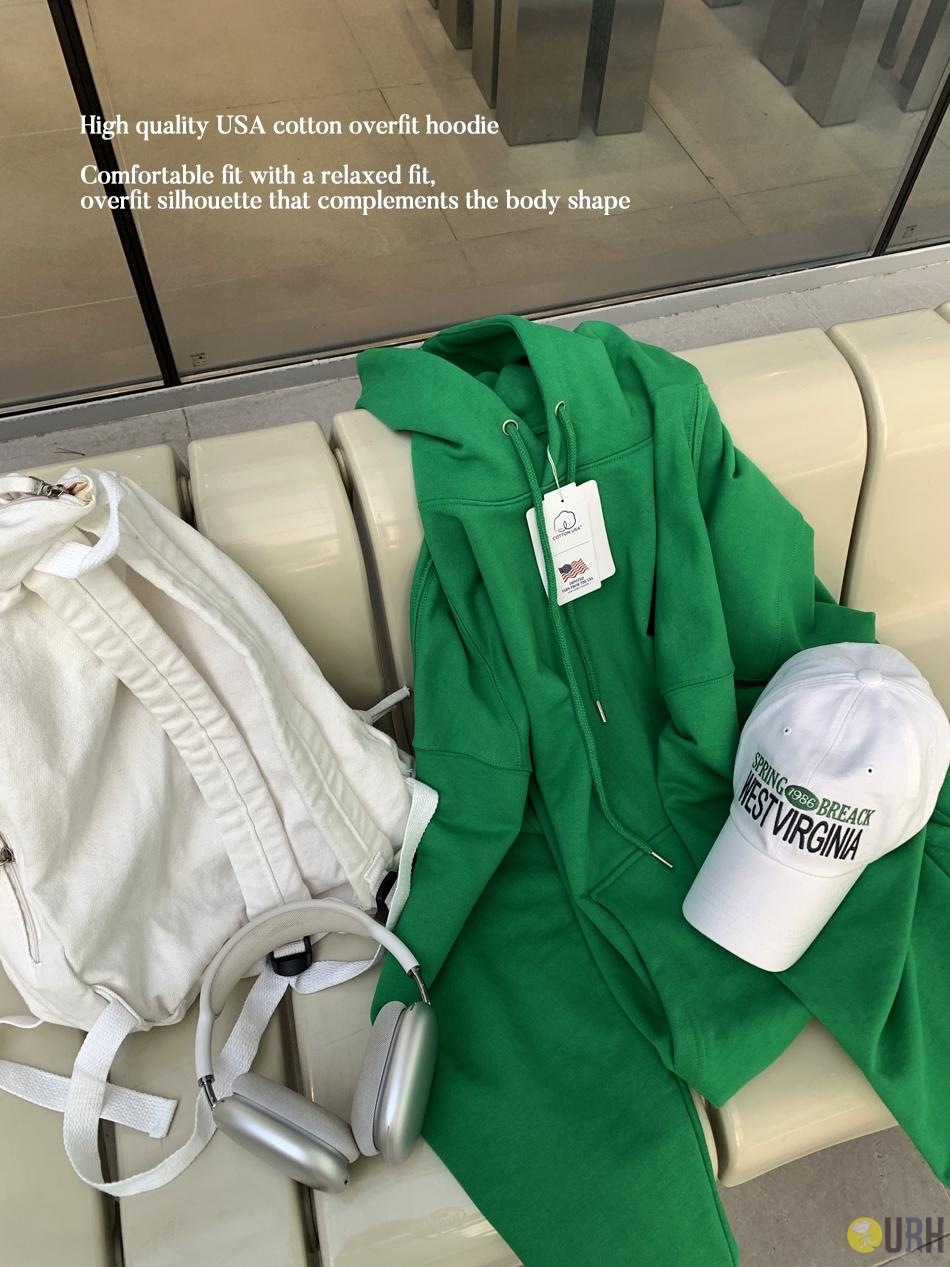 【100%保證韓國直送】高級 USA 棉質背部剪裁寬鬆連帽衫 Premium USA Cotton Overfit Hoodie [12 color] RL112852