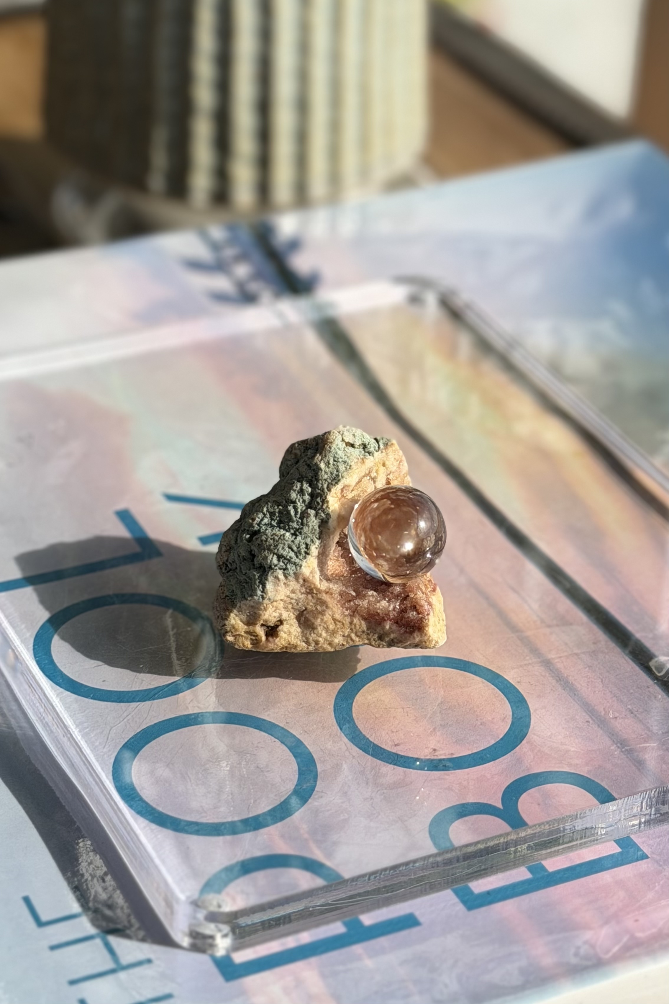  ༒5.3cm Pink Amethyst Geode༒  PA.7089H3m-RA22*12F
