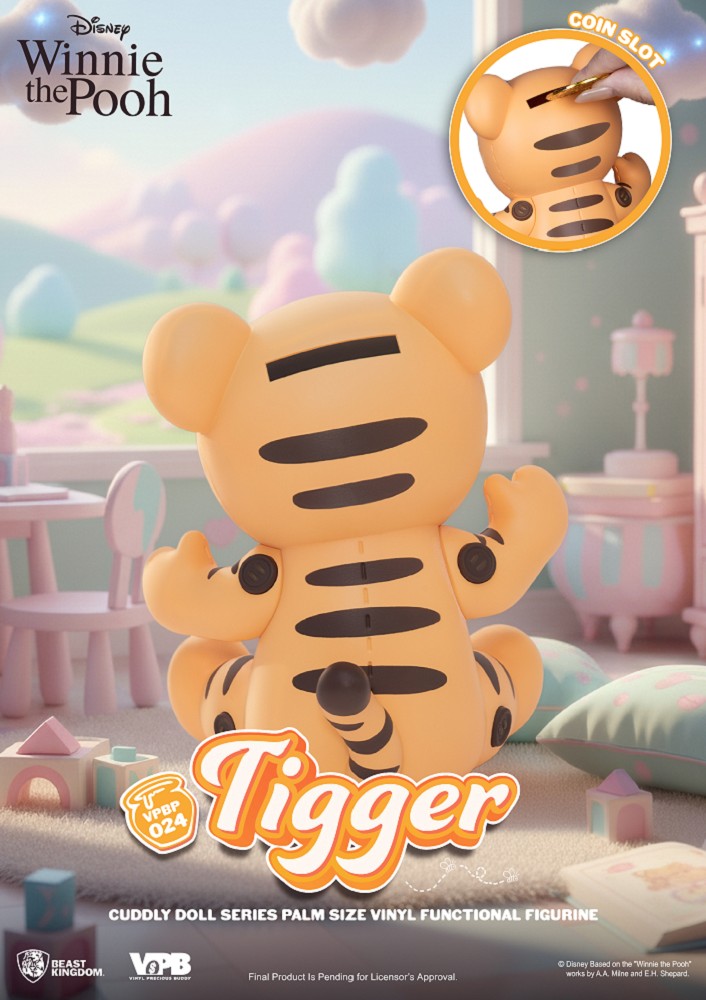 📦訂購 台灣限定 迪士尼 小熊維尼 Winnie the Pooh 跳跳虎 Tigger 布娃娃系列 掌心存錢筒 錢罌 Coin Bank
