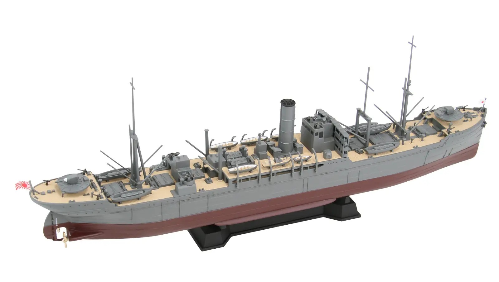 1/700 Imperial Japanese Navy Food Supply Ship Mamiya 1944 with Flag, Flagpole, and Ship Name Plate Etching Parts