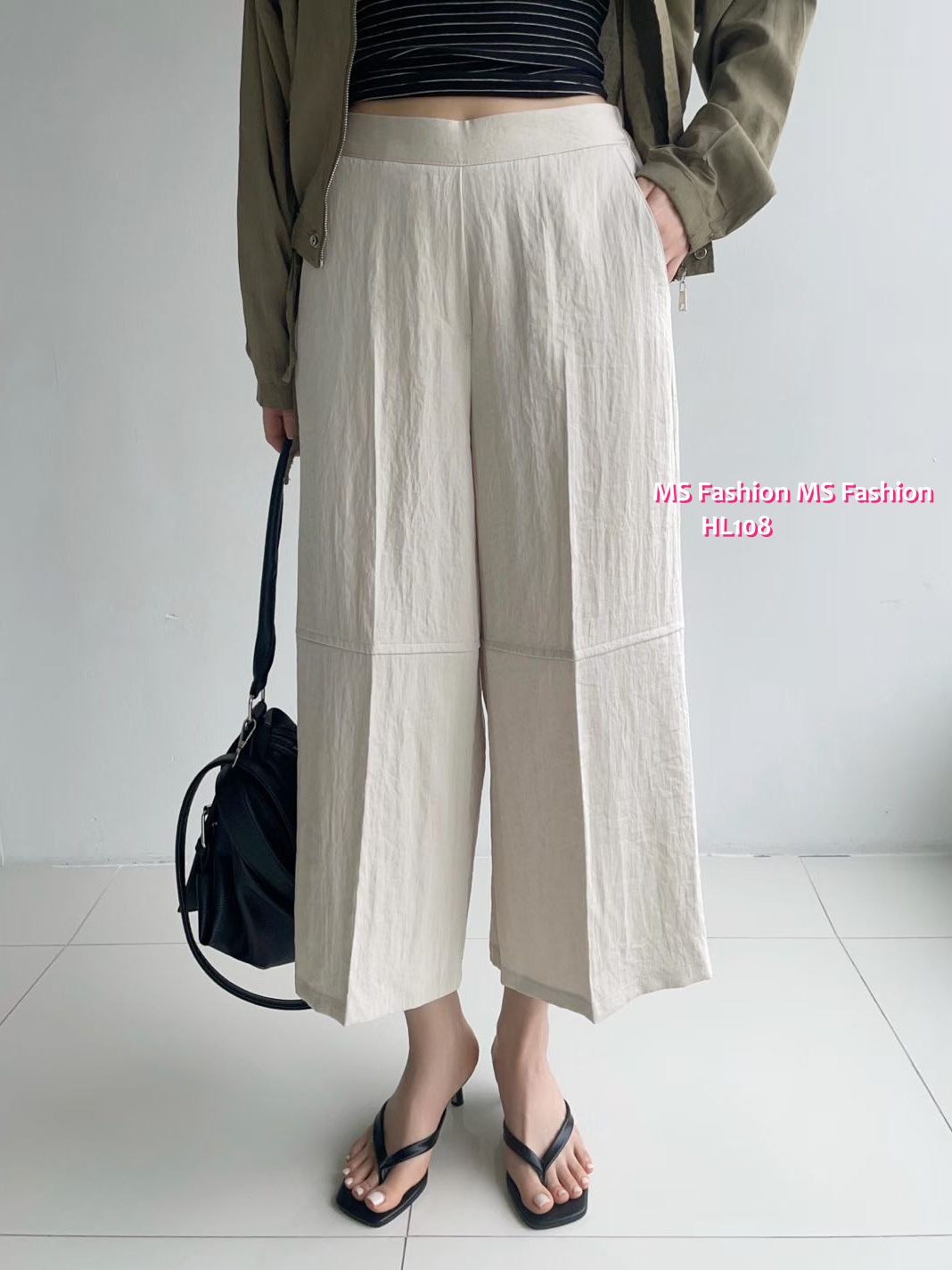 HL108 韓國🌼Howluk七分闊褲