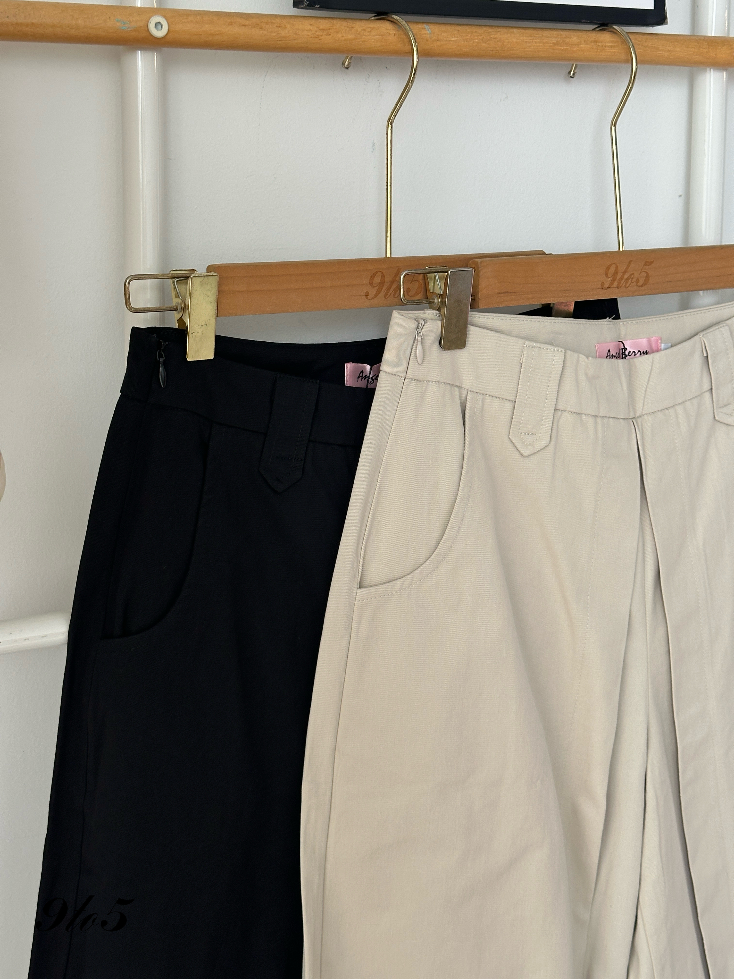 S1791 A Line Overlap Midi Pants - 3 Colors