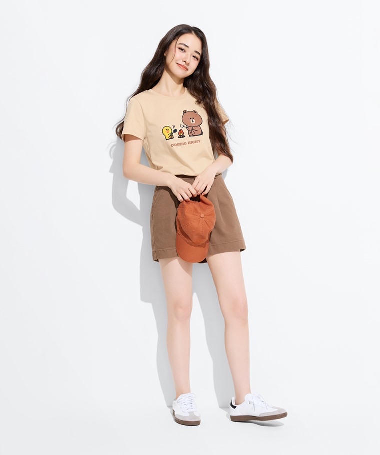 💚預訂 台灣直送💚Line Friend露營印花成人女裝親子款純棉短袖T恤