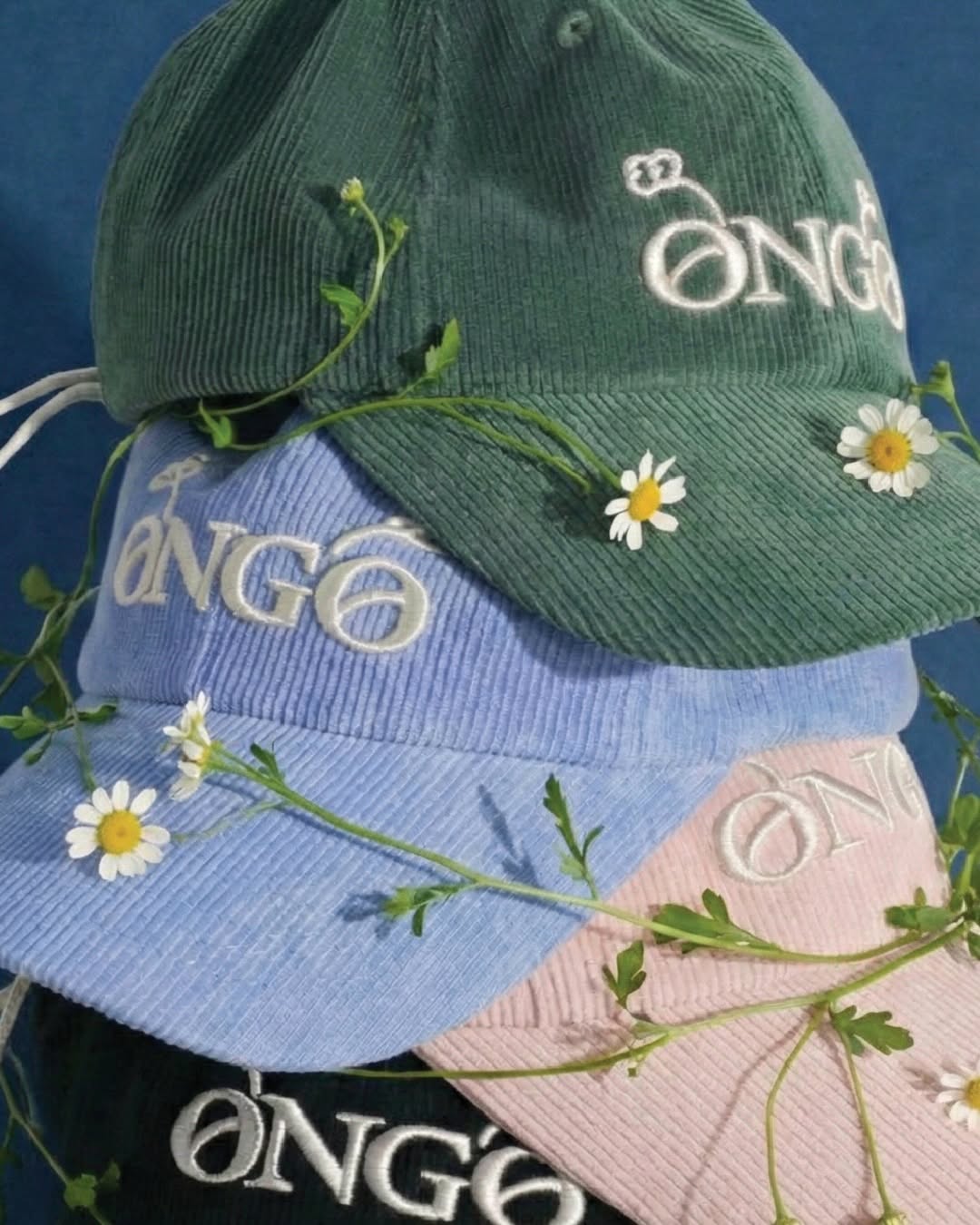 《Pre-Order》온고 ONGO old things never die CORDUROY LOGO FLOWER CAP 燈芯絨帽子 (2026 Ver.)