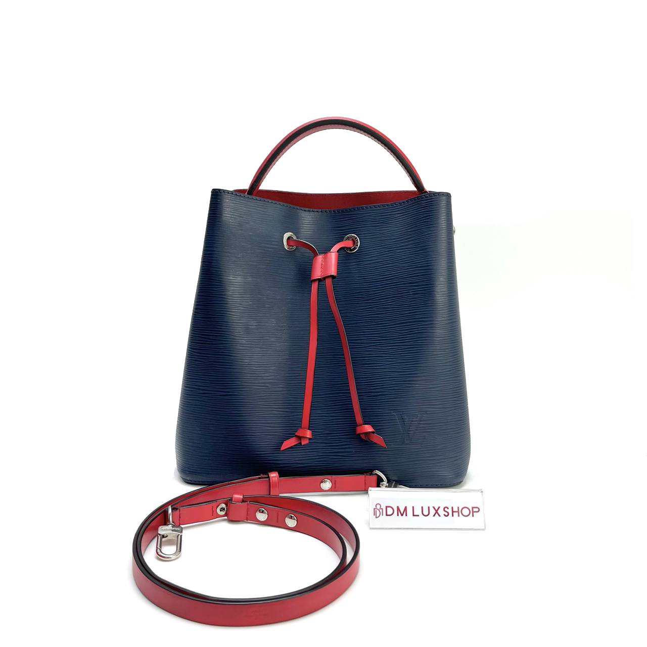 LV Blue Epi Leather Neo Noe MM SHW