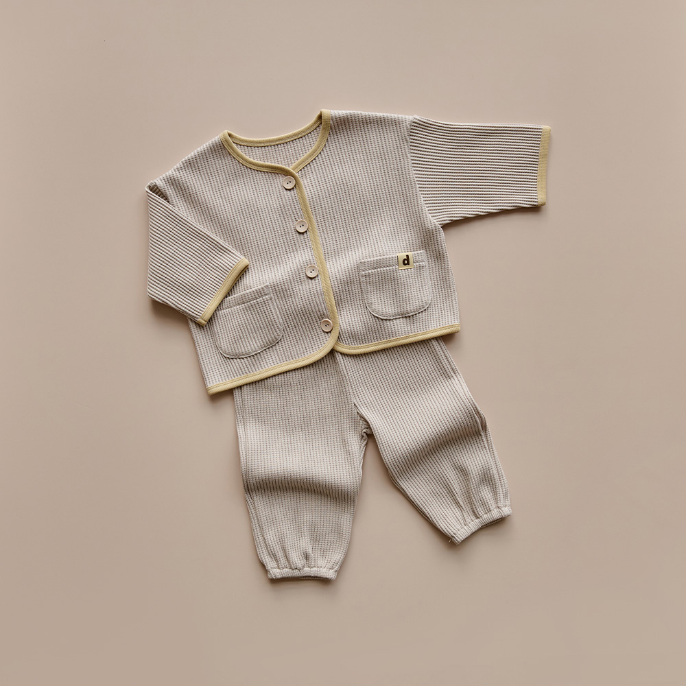 DOTTODOT 萌萌大圓臉華夫格開襟衫