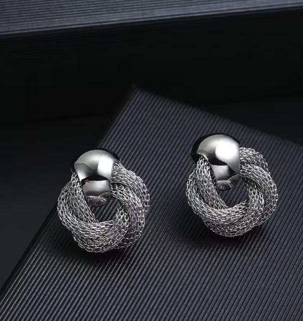 Mesh Knot Earrings