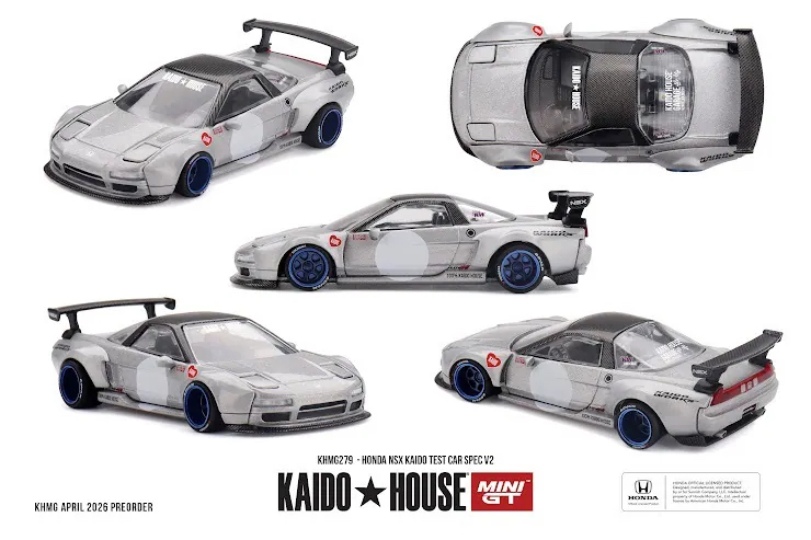 （預訂 Pre Order) Kaidohouse x MINI GT ( KHMG279 ) Honda NSX Kaido Test Car Spec V2