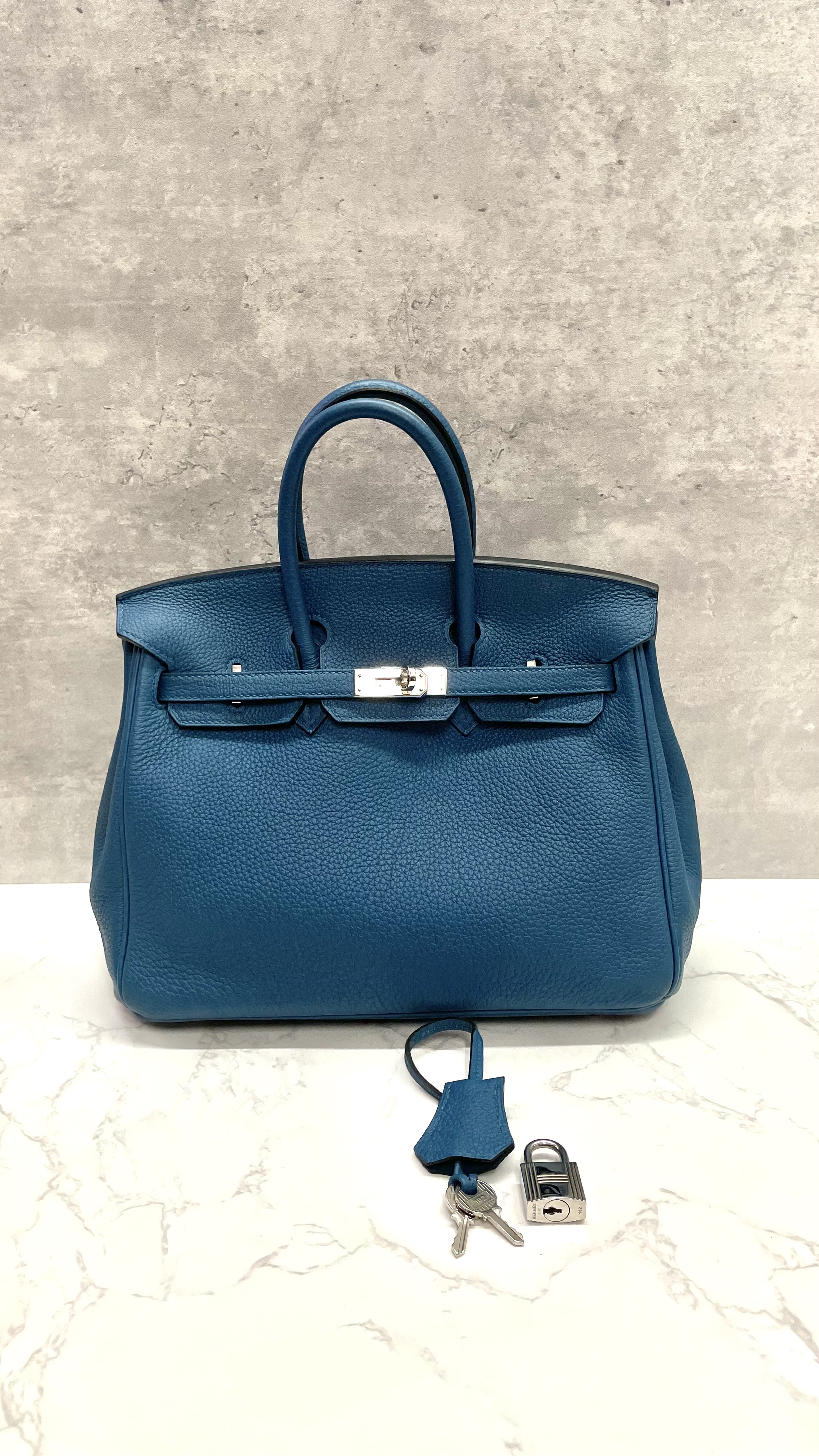 Pre-owned Hermes Birkin 25/Blue/ Product Code: 2491305