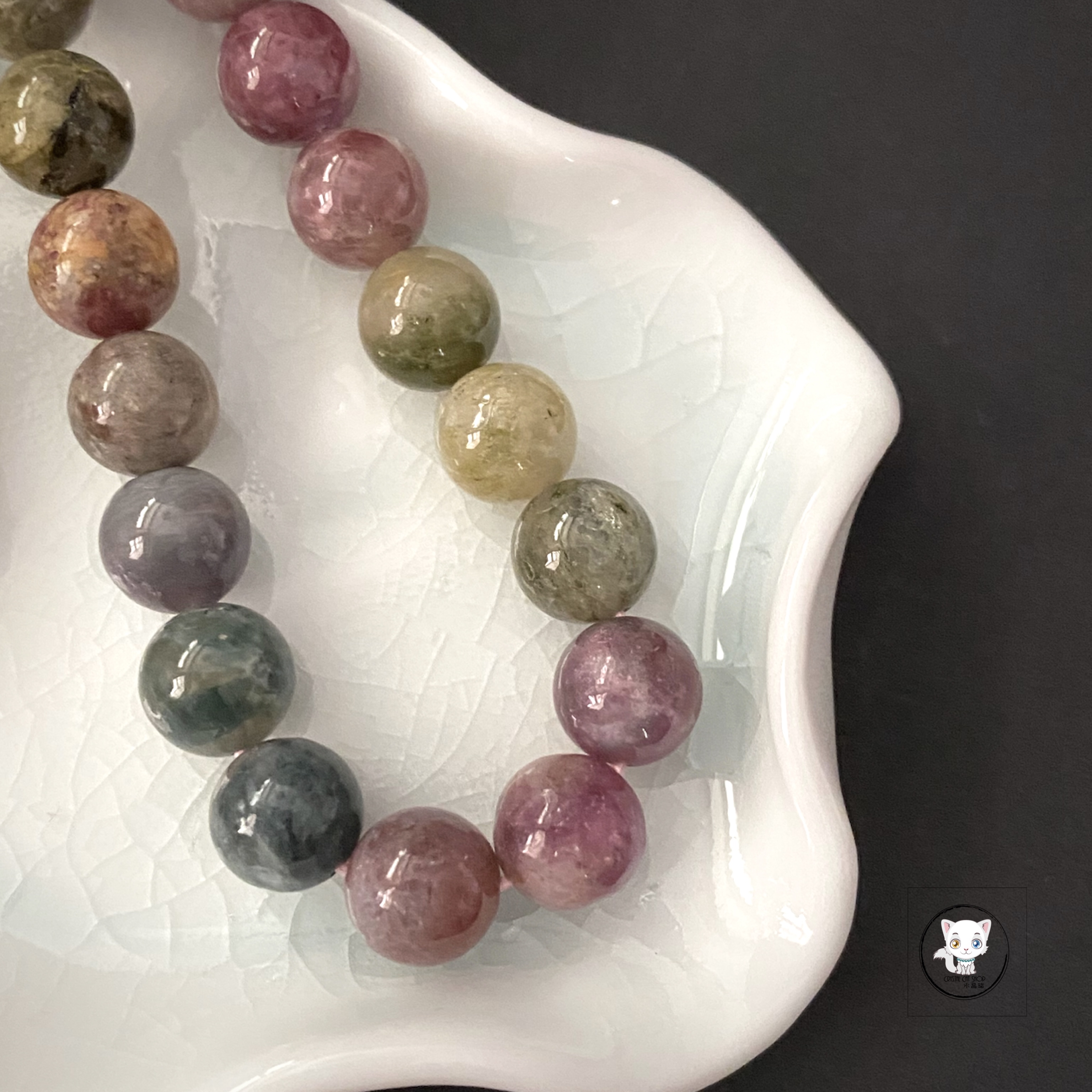 天然彩碧璽手鏈