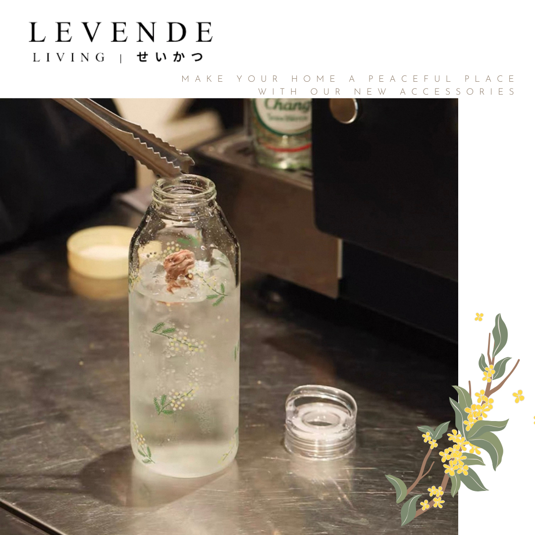 Levende 含羞草高硼硅耐熱手提玻璃瓶