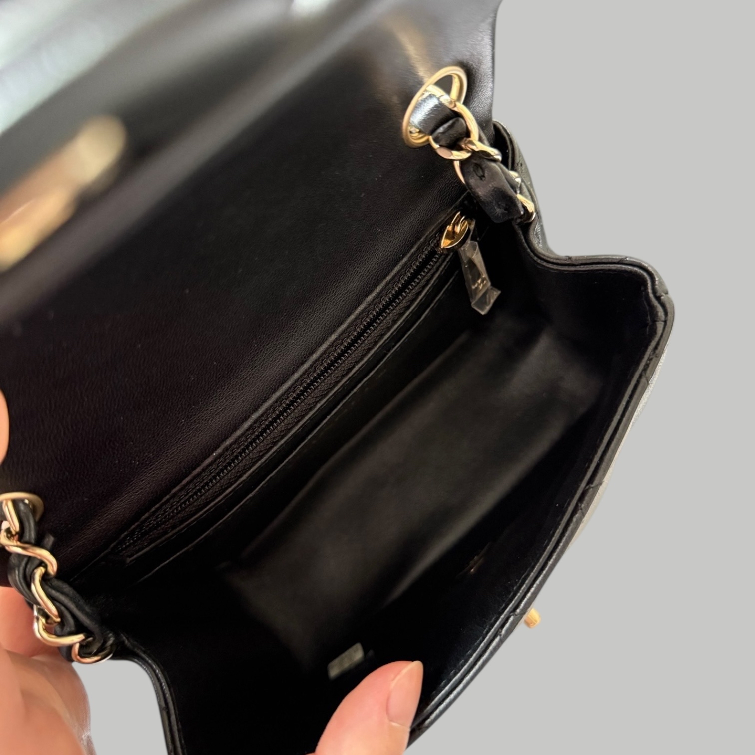 Chanel Lambskin square金扣方胖