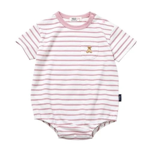 Polo Baby 短袖連身間條衫 3色可選 70/80cm