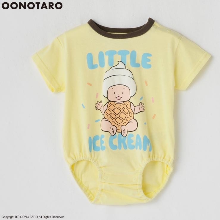 🇯🇵限量預訂 日本直送🇯🇵Oonotaro人物甜筒前後印花短袖包屁衣
