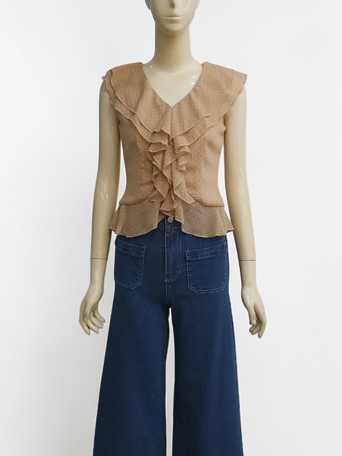 Roselle Ruffle Chiffon Top M161