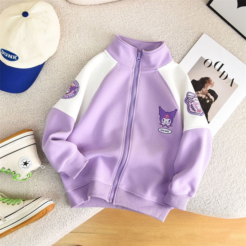 親子裝都可以襯到呀媽咪同女女一齊Cute爆 👩‍👧💕$80件。2件起$ 70件。🎀✨ Sanrio 拼色拉鏈外套 🧥💖可愛到犯規呀呀呀 🥹💓