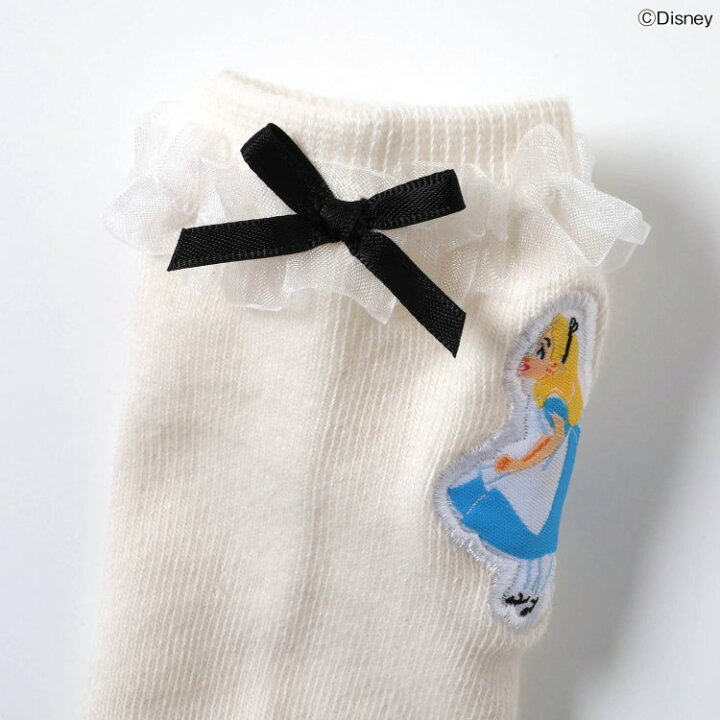 🇯🇵預訂 日本直送🇯🇵Apres les cours x 愛麗絲系列人物貼花絲帶荷葉邊長襪